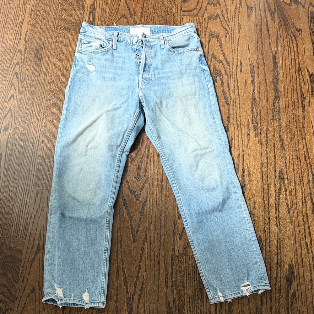 MOTHER Light Blue Straight Leg Jeans